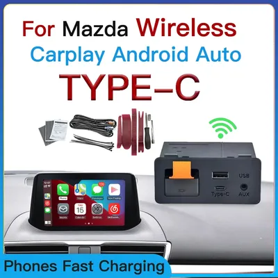 Wireless type-c CarPlay Android Auto Adapter UBS Hub OEM for Retrofit Mazda 2 3 6 CX3 CX5 CX8 CX9