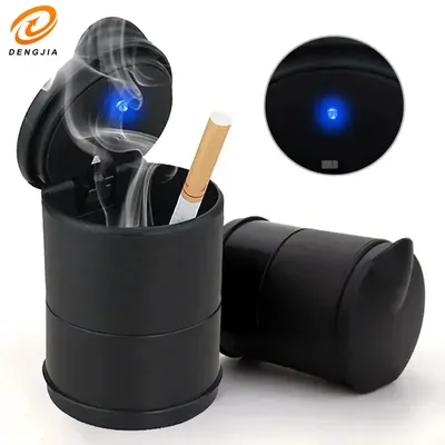 Car Ashtray with Cover Car LED with Light Plastic Portable Personality Creative High Temperature Car