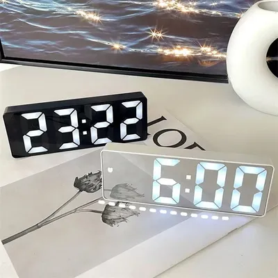 Led Digital Alarm Clock Led Night Mode Control Watches Table Decorations Chargeable Snooze
