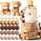 Beige Brown Bear Cake Decoration Beige Brown Balls Cake Topper Boho Bears Cake Cake Decoration Baby