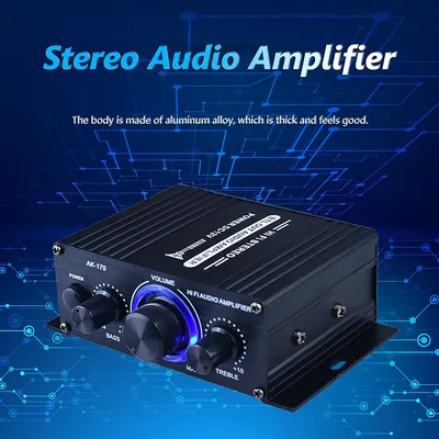 AK-170 HiFi Audio Power Amplifier 2x200W Dual Channel Power Amp with RCA Input