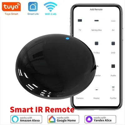 Tuya WiFi Smart IR Remote Control Smart Life APP Replace TV DVD AUD AC Remote Works with Alexa