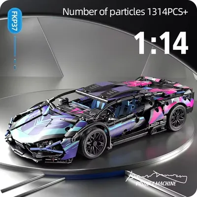 Technical Racing Sport Car 1314PCS Model Building Blocks City Mechanical Speed Vehicle Supercar