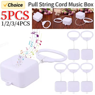 1-5Pcs Pull String Cord Music Box Waterproof Pull String Music Box with Classic Lullaby Melody Wind