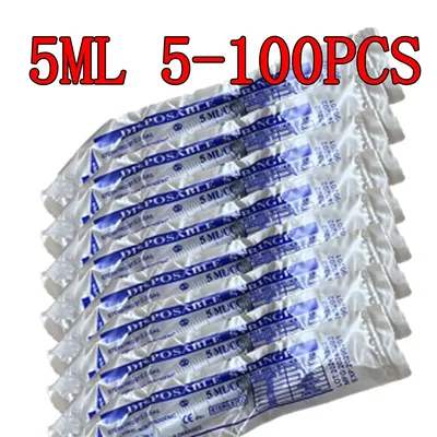 5ML 5 10 20 50 100Pcs No needle! Reusable Hydroponics Plastic Nutrient Health Measuring Nutrient