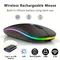Wireless Rechargeable Mouse With LED Backlight Bluetooth With Type-C Adapter Gaming Mouse Suitable For MAC/Laptop/PC/Windows