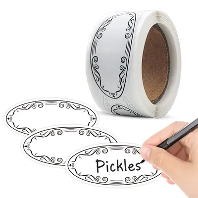 150pcs/roll Ellipse White Blank Paper Label Self Adhesive Sticker Labels Tags Writable Price Label