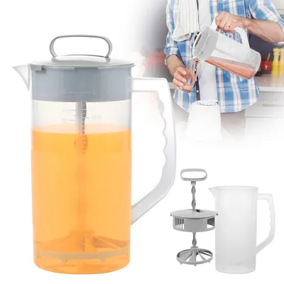 Fruit Juicer Pitcher for Drinks 1.5/2L Mixing Water Pitcher with Lid Wide Mouth Juice Mixing