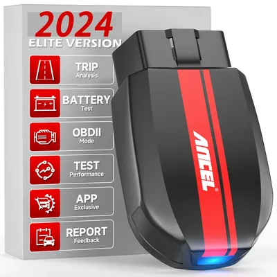 2024 ANCEL BD200 OBD2 Scanner Bluetooth 5.0 Code Reader Engine Fault Battery Test Car Diagnostic