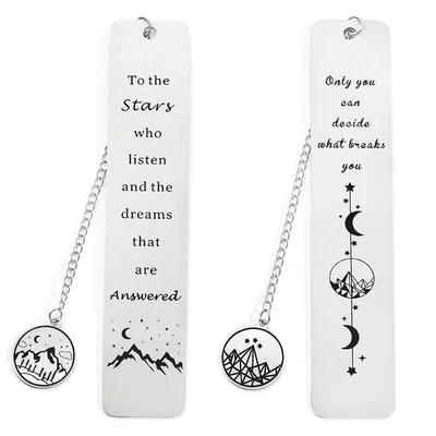 Acotar Mountain Moon Bookmark, Only You Can Decide What Weaks You, Women's Inspirational Bookmark,