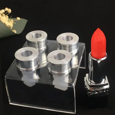 9 PCS Silicone Lipstick Mold with Metal Ring and Stand Set Simple DIY Making Cosmetic Mold Crafts