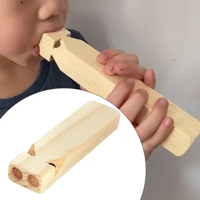 Kids Wooden Train Whistle Toy Educational Toy Teaching Aid Music Sound Toy Wood Musical Instrument