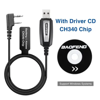 Baofeng Walkie Talkie USB Programming Cable for UV-5R UV-5RH UV-21 Pro Quansheng UV K5 K6 Ham Two