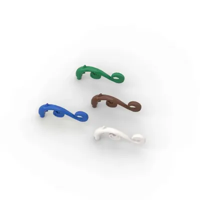 MOC 10PCS Puzzle Particle 28870 Plant Stem Building Blocks Curved Thorns Glass With Bar Part Bricks
