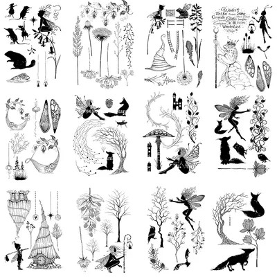 New Arrivals 12 styles Clear Stamps FAIRY PLANTS Seal for DIY Scrapbooking Card Rubber Stamps Making