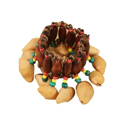 Shell Hand Bell Natural Plant Shell Bells Bracelet African Drum Wrist Rattle Accompaniment Musical