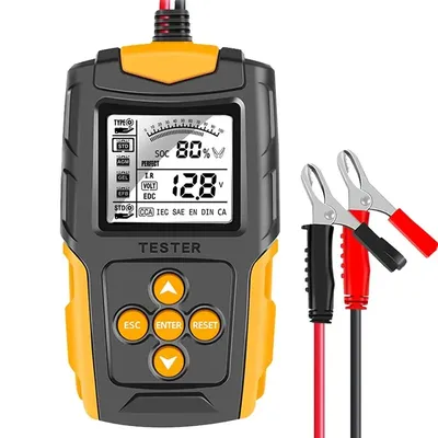 12V 24V Car Battery Tester LCD Digital Vehicle Cranking Charging Scanner Diagnostic Battery