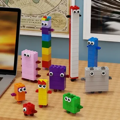 MOC Number Building Bricks One To Ten Math Digital Transforms DIY Educational Blocks Desktop