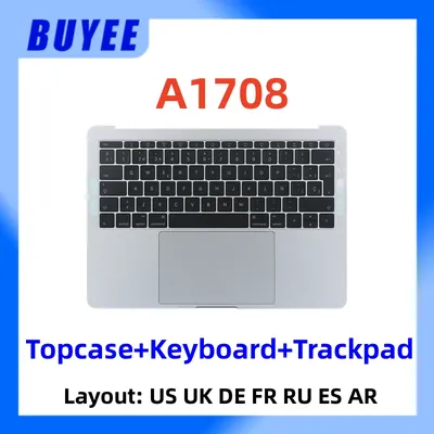 For MacBook 13.3" A1708 Top Case Keyboard Backlight Trackpad English US UK Spanish France Russian