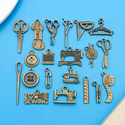 Mix 20 pieces/Ancient Blue Sewing Machine Series Fashion Jewelry Making DIY Craft Halloween Thanksgiving Fashion Accessories