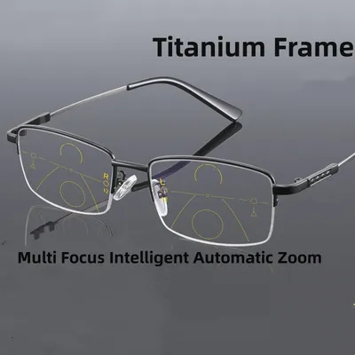 Progressive Multi Focus Intelligent Automatic Zoom Anti Blue Light Presbyopia Glasses for Both Far