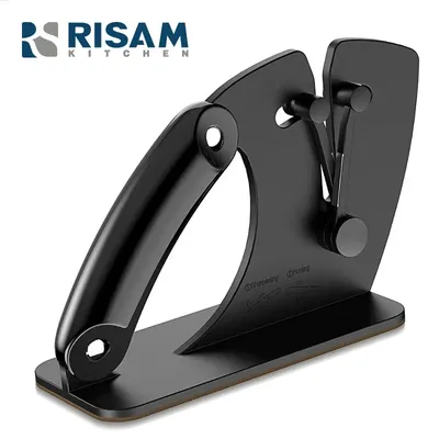 RISAMSHA Kitchen Knife Sharpener Professional Knives Sharpener Edge Auto-adjust Blade Easy To Use