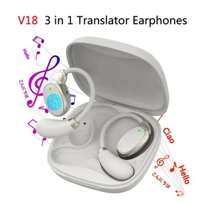 Language Translator Earbuds 150 Languages Two-way Real-time Translation Instant Voice Translator for