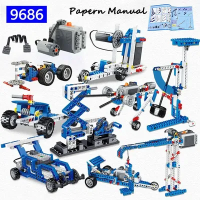 MOC Educational and Dacta Series Simple and Motorized Mechanisms Base Set 9686 Core Set Building