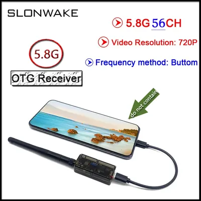 FPV OTG 5.8G 56CH Audio FPVReceiver For Phone Tablet Smart Android Mobile Transmitter RC Drone Spare