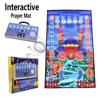 InteractiveTalking Prayer Mat Educational Rug Salah Muslim Kids Gift Islam Electronic Worship