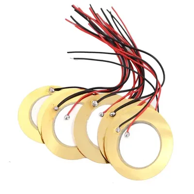 10pcs Piezo Pickup 27mm Piezo Amplifiers Discs with Leads 12MM 15MM 18MM 20MM 27MM 35MM for Acoustic