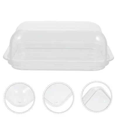 Butter Dish with Lid Box Home Tableware Restaurant Dome Mini Dessert Server Holder Crisper Sealed