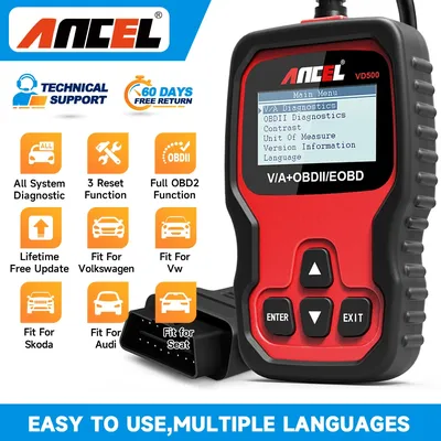 Ancel VD500 OBD2 Scanner Full System Scan ABS Oil EPB Reset OBD 2 Diagnostic Automotive Scanner Tool