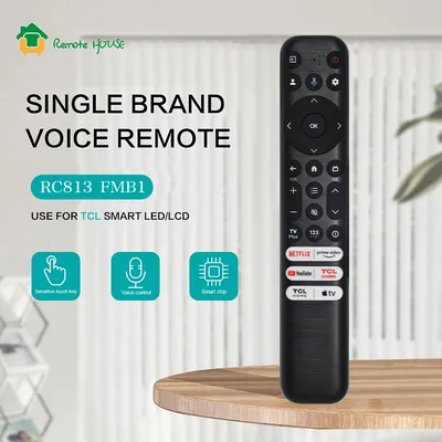 New RC813 FMB1 Replacement for TCL Voice Remote Control Compatible with TCL Q550G Q650G Q670G Q750G