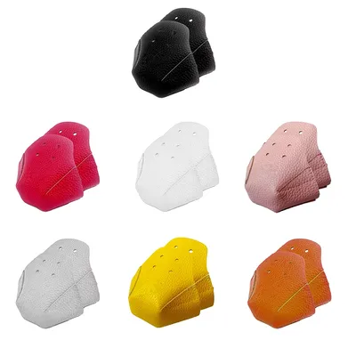 1 Pair Skate Roller Anti-friction Toe Cap Guards Leather Foldable Skating Cover with 4 Holes Part