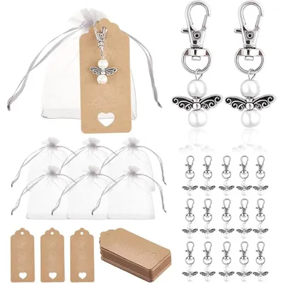 108pcs Angel Keychain Favors Favor Angel Charms Wedding Party Favors Mini Angel Pendant Key Chain