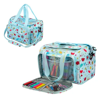 Clearance Knitting Bag Yarn Tote Organizer with Inner Divider for Wool Crochet Hooks Knitting