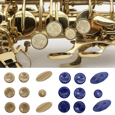 9 Pcs Saxophone Key Buttons Inlays For Alto Tenor Soprano Sax Repair Replacement Parts Sax Pearls