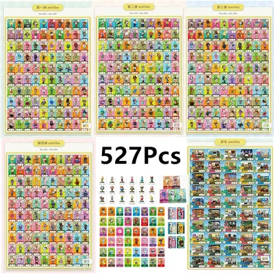 Complete ACNH 527Pcs Series 1+2+3+4+5+W50pcs+San6+Promo+Figures Animal Croxxing NFC Cards Work For