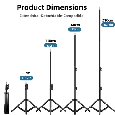 RP01 Heavy Duty Metal Alloy Light Stand 160cm Tripod for Photo Studio Softbox Video Flash Reflector