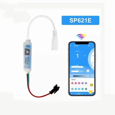 Piexls Music Bluetooth App Controller SP621E Addressable Light Controller DC5-24V 3 PIN for WS2812B