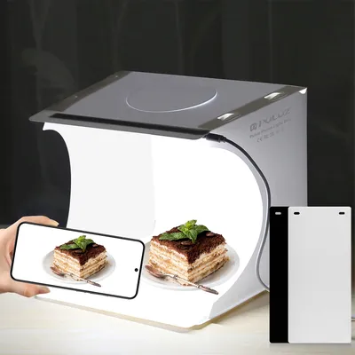 PULUZ 20cm Lightbox Mini LED Panel Folding Portable 1100LM 550LM Light Photo Lighting Studio
