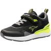 Sneaker KANGAROOS "KD-Gym EV", Gr. 33, schwarz (schwarz, gelb), Textil, Synthetik, sportlich, Schuhe, mit Klettverschluss