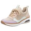 Slip-On Sneaker RIEKER, Damen, Gr. 38, beige (beige, pastell), Lederimitat, Textil, sportlich, Schuhe Sneaker, Halbschuh, Freizeitschuh, Schlupfschuh mi elastischem Einstieg
