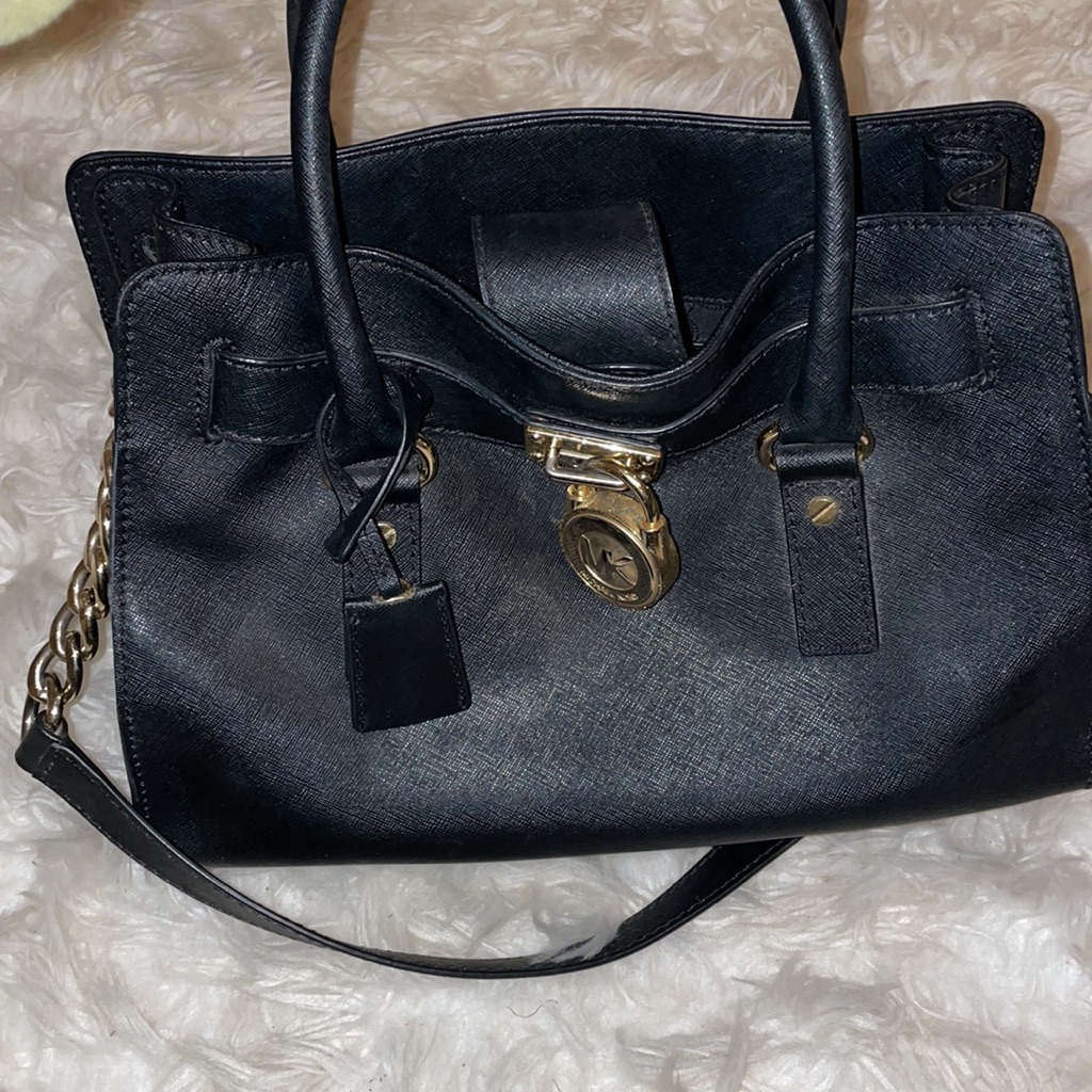 Michael Kors Bags | Authentic 100% Michael Kors Handbag Purse | Color: Black/Gold | Size: Os