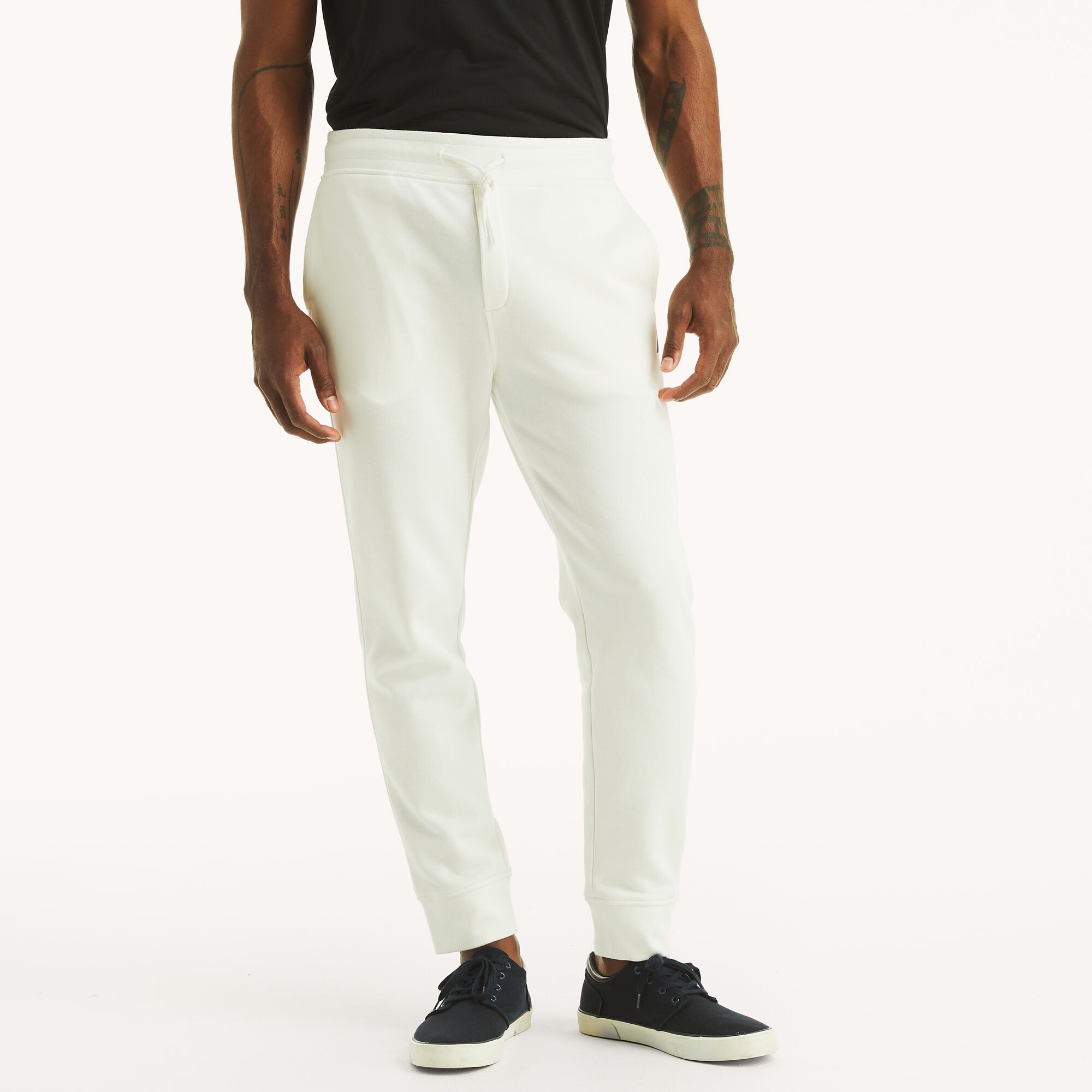 Nautica Men's Fleece Jogger 134 (Sail White), L