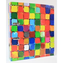 ADINA Motivordner Regenbogen-Fliesen-Mosaik-Malerei Image