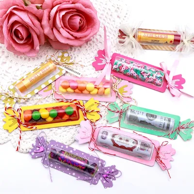 Plastic Clear Rectangle Domes Coordinating Cutting Dies Self-Adhesive Lip Balm Pouches Money Holder for DIY Craft Gift Cards