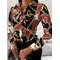 Camicetta con collo e risvolto etnico con stampa 3D Camicie a maniche lunghe da donna Abbigliamento da donna Abbigliamento casual Abbigliamento femminile Harajuku