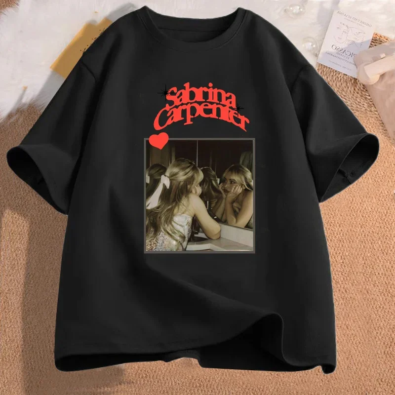 Sabrina Carpenter T-Shirt Damen Vintage Retro Musik T-Shirt E-Mails I Can't Send Tour Merch Tees Rock Tees Lässige Baumwollkleidung